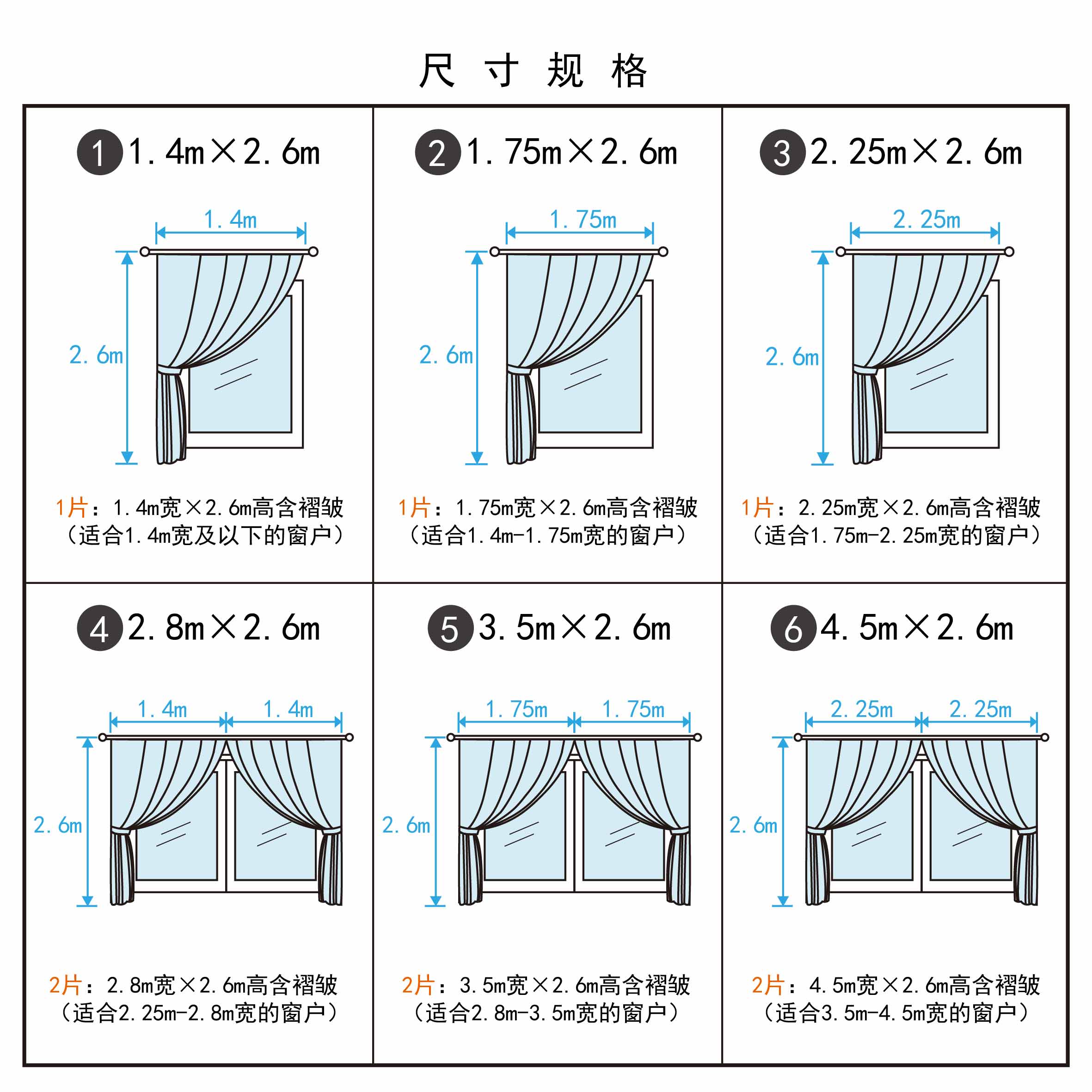 窗帘布料参数标准图片